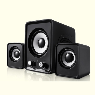 Wired Computer Speakers USB 2.1 Speakers Stereo Two Satellites with Subwoofer for PC  Available in Multiple Colors