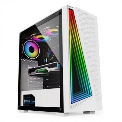 Dazzle Time Tunnel Effect Support ARGB fans in 12cm Black and White are available. Side panel is Tempered Glass.