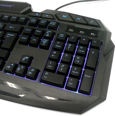 Wired Keyboard Computer Standard 104 Keys And 10 Function Keys In Black Quiet Keys Light Tapping Feedback But Not Nosizy