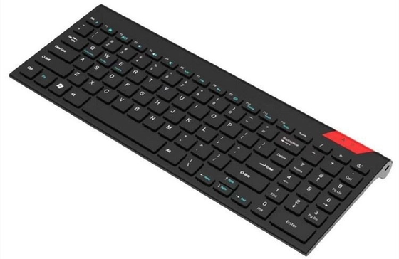 2.4G Wireless Keyboard With Touch Pad With Easy Media Control Solid Stainless Ultra Compact Full Size Keyboard For PC TV