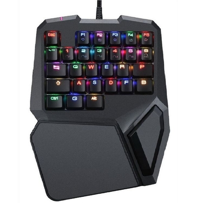 One Handed Razer Grade Quiet Xbox Gaming Keyboard RGB Luminescence