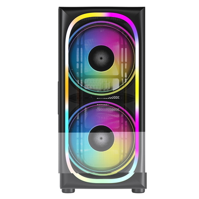ATX Chassis PC Gaming ARGB Acrylic Glass PC Case 2x200MM LED Lighting