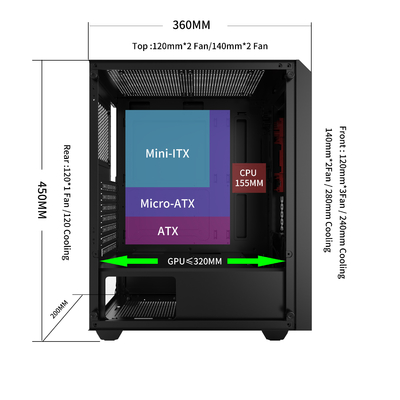 OEM ATX Mid To High End Gaming Cases Offer Wide Range Of Styles