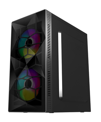 ETEK Gaming Computer Case MATX 2 Big RGB Fans On Front Panel  Fan On Side Pandel Available Support OEM ODM