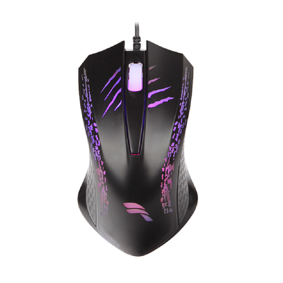 3D ergonomic USB mouse with CS4534 sensor, colorful breathing light, weighted iron block; compatible with multiple operating systems