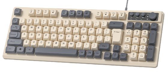 94+4 Keys Compact Design Supports FN + F1-F12 Shortcuts USB Plug-and-play Lightweight For Office Workers