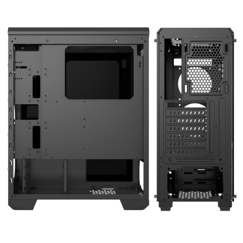 Desktop Computer Case Gaming Case RGB Fan With Glass Panel Front Iron Net Panel ATX Case