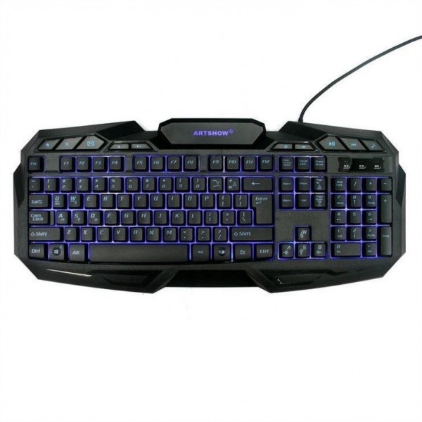 Wired Keyboard Computer Standard 104 Keys And 10 Function Keys In Black Quiet Keys Light Tapping Feedback But Not Nosizy