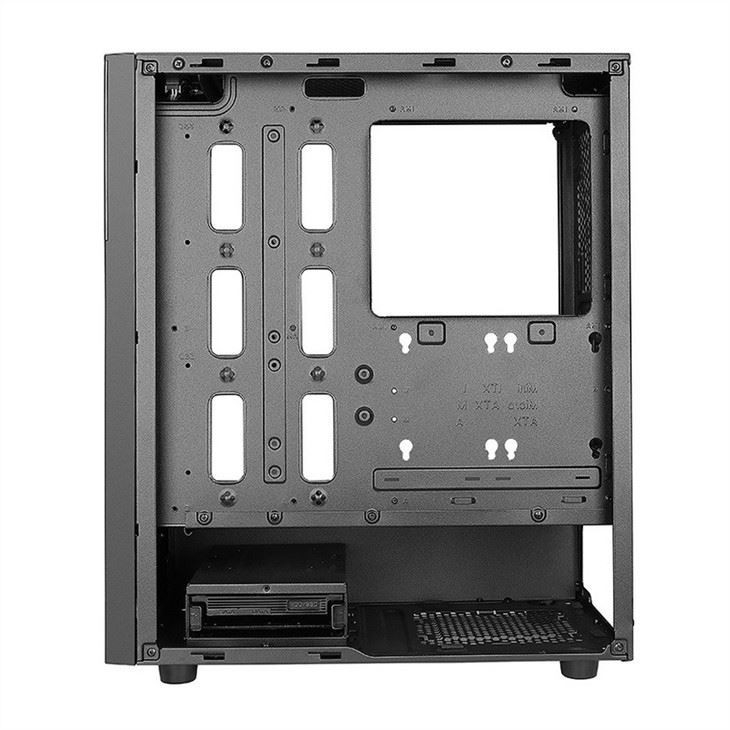 ETEK Stylish Computer Case Symmetrical ARGB LED Strip Tempered Glass Side Panel Top I/O Panel with Magnetic Dust Net
