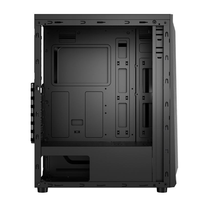 ETEK Luminous Computer Case, Wave LED Strip Front Panel, ARGB Light Effect,Support Water-cooled Radiator