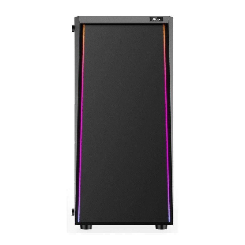 ETEK - Desktop Computer Case ARGB LED Strip on the front panel,Tempered Glass on Side Panel Top I/O Panel
