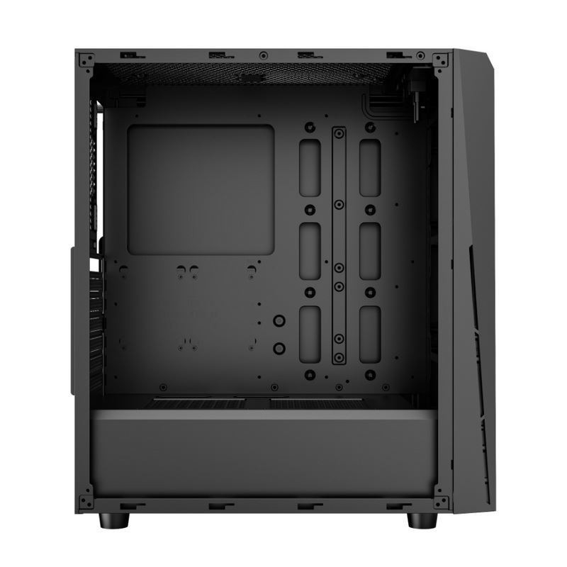 ETEK - Desktop Computer Case ARGB LED Strip on the front panel,Tempered Glass on Side Panel Top I/O Panel