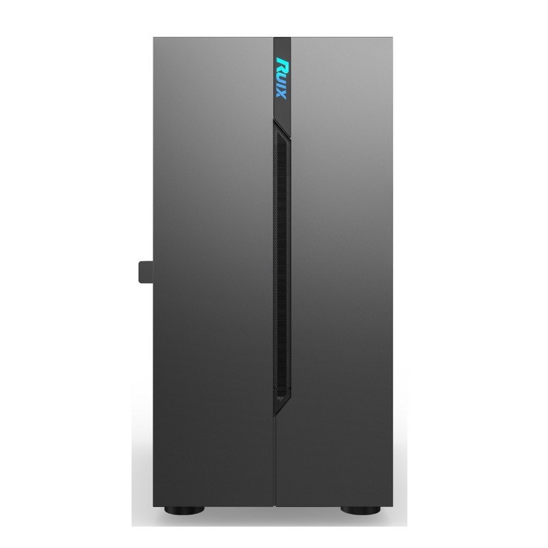 ETEK Computer Case - Openable left panel Power Supply Bottom Mount Installable RGB Fans Simple and Generous panel
