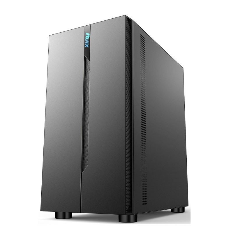 ETEK Computer Case - Openable left panel Power Supply Bottom Mount Installable RGB Fans Simple and Generous panel