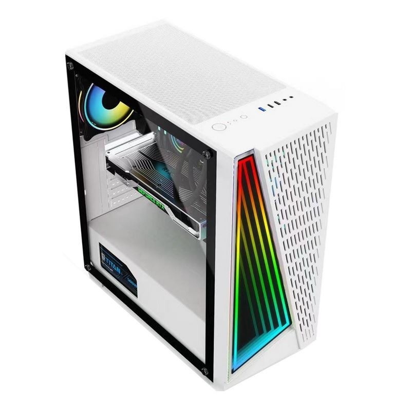 Dazzle Time Tunnel Effect Support ARGB fans in 12cm Black and White are available. Side panel is Tempered Glass.