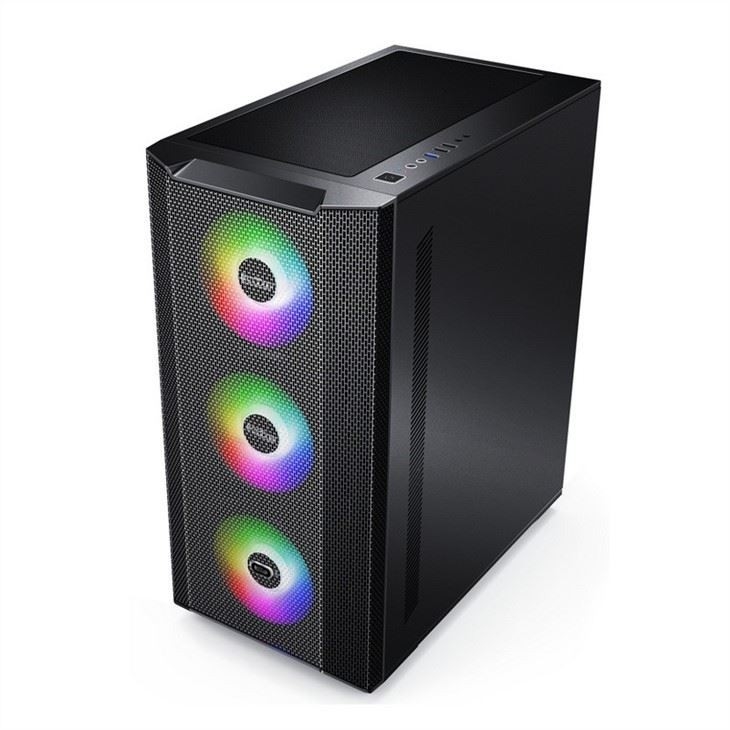 Computer Case with Magnetic Design Dust Filter Supports 6 Fans ATX Mid-Tower PC Gaming Case Glass Side Panel Cable Manag