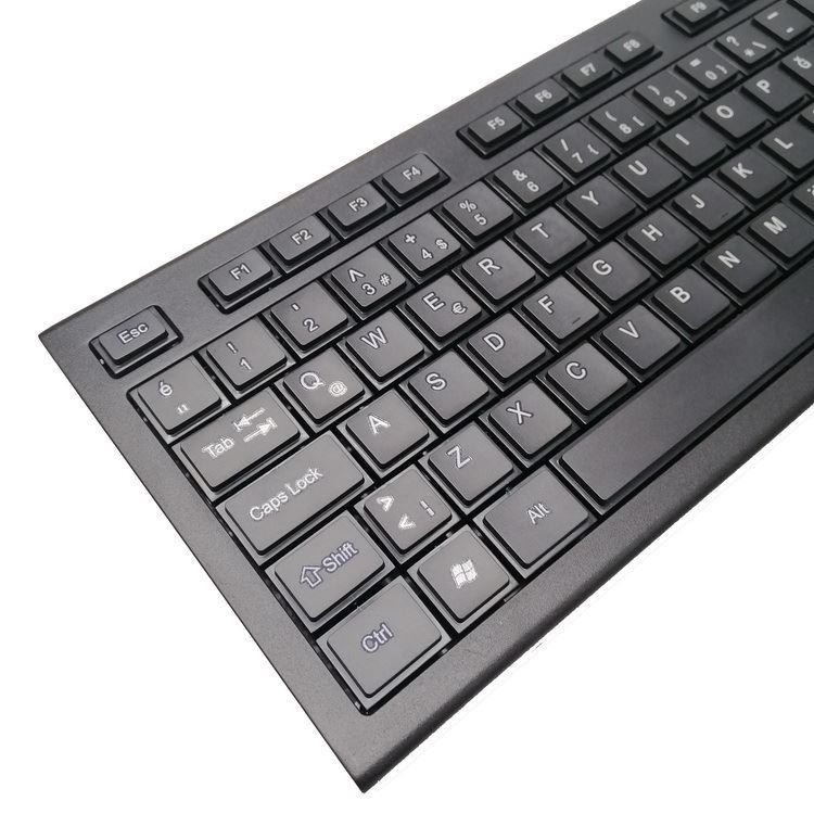 Wireless Keyboard and Mouse Combo 2.4GHz Slim Full-Sized Silent Combo with USB Nano Receiver for Laptop, PC