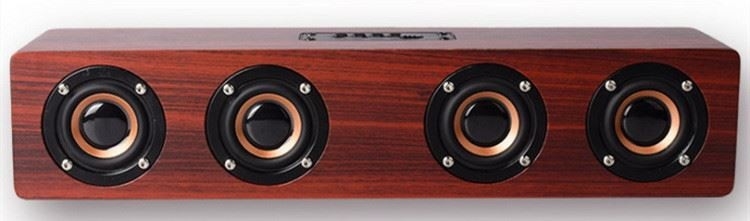 4000mah Wooden Bluetooth Wireless HIFI Speaker Portable Music SoundBar AUX Handsfree for TV