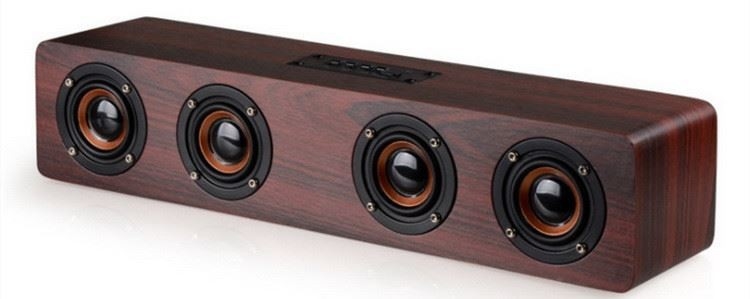 4000mah Wooden Bluetooth Wireless HIFI Speaker Portable Music SoundBar AUX Handsfree for TV
