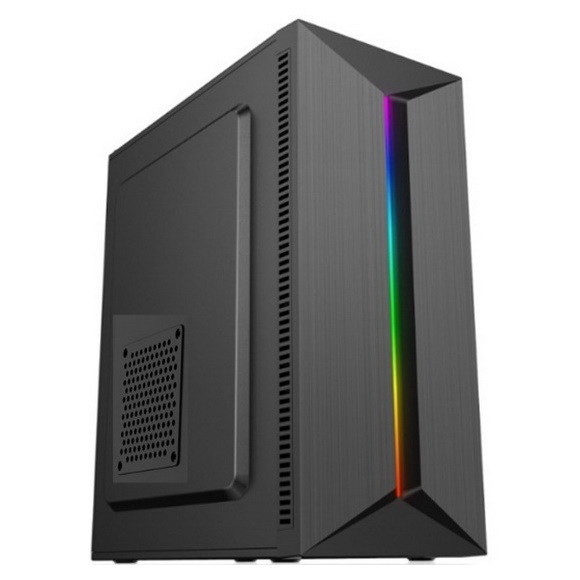 Acrylic Panel ATX Computer Cabinet RGB Gaming PC Case Black Chassis Front ABS Panel With RGB Light Strip