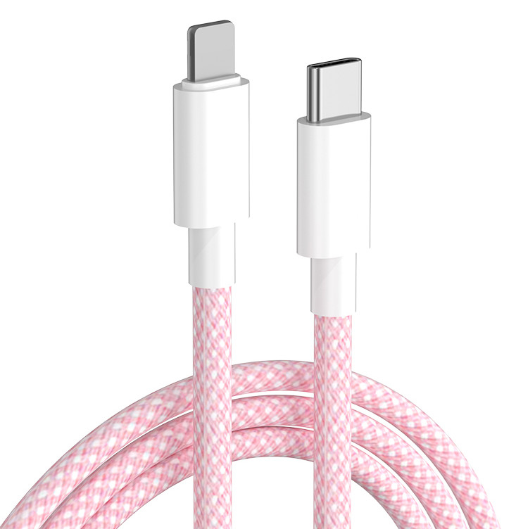 PD 27W TPE Fast USB Data Cable Type C To Lightning For Iphone Charging