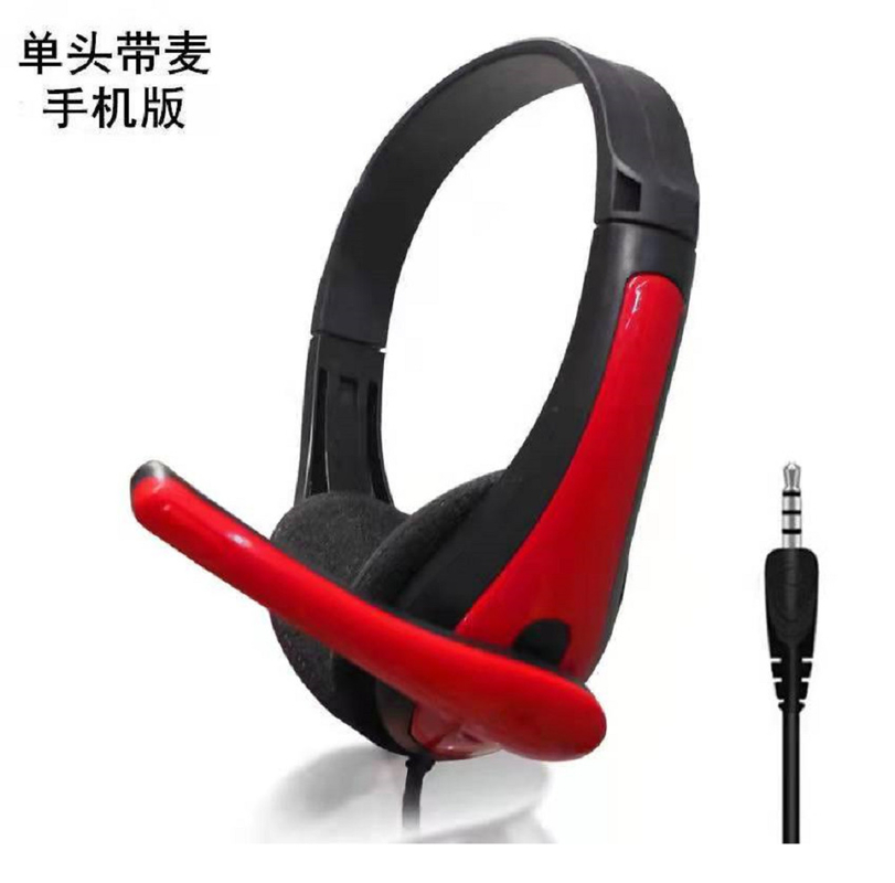 Dual-Head Single-Head Wired Headphones With Microphones For Computers Mobile Phones In Office