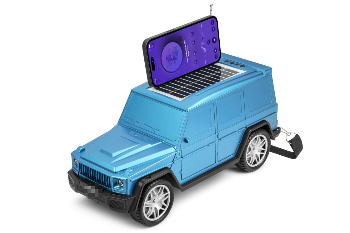 Classic Car Shaped Bluetooth Speaker Combines Solar Flashlight And Radio Functions For Home Travel Outdoor