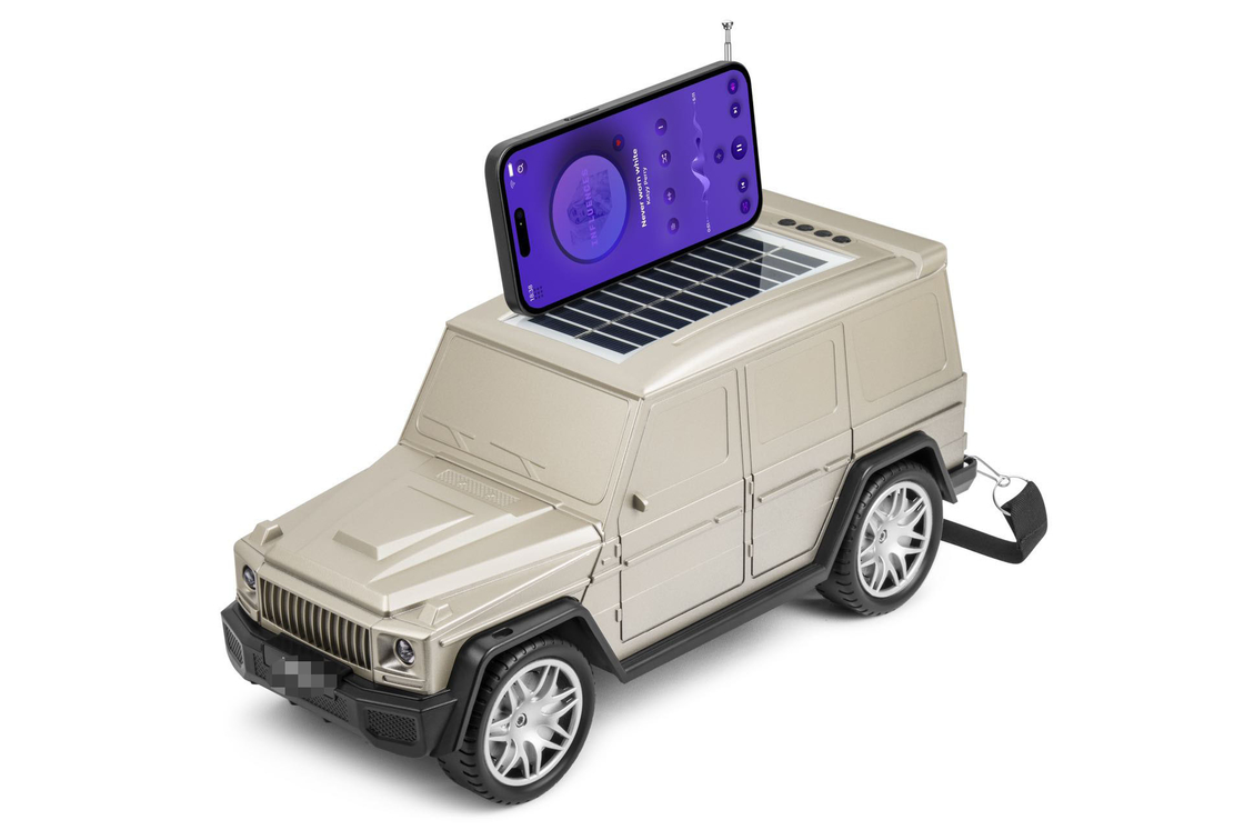 Classic Car Shaped Bluetooth Speaker Combines Solar Flashlight And Radio Functions For Home Travel Outdoor