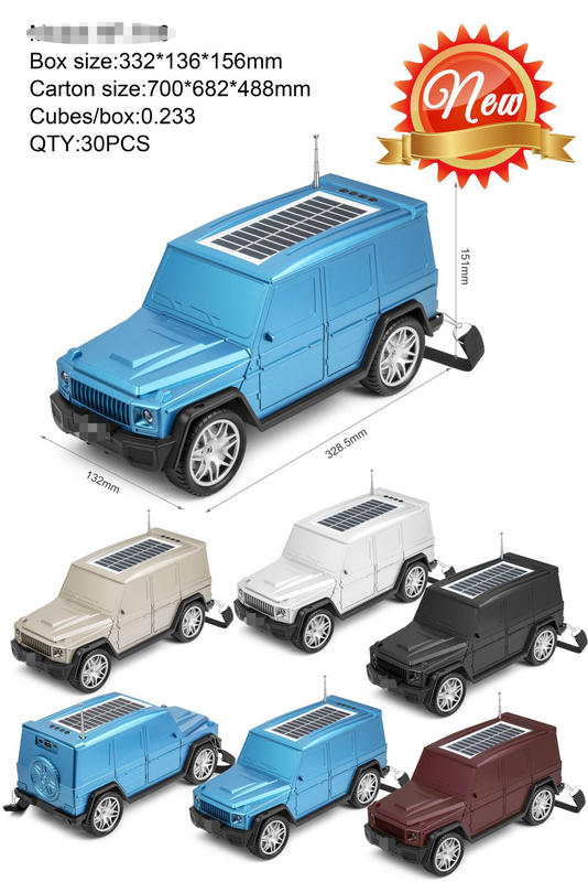 Classic Car Shaped Bluetooth Speaker Combines Solar Flashlight And Radio Functions For Home Travel Outdoor
