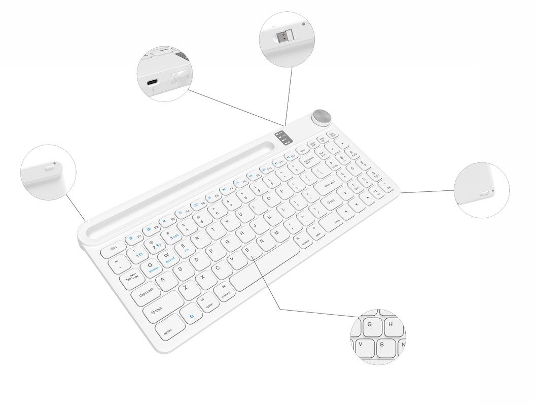 96-key Bluetooth Keyboard 3.0 Or 5.0 Portable For Frequent Mobile Use With Tablets Or Laptops
