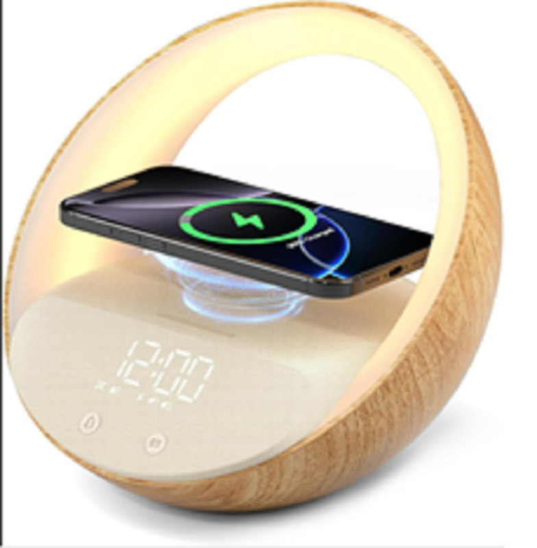 Multifunctional Wireless Charging Speaker Bluetooth Connectivity Built-in LED Lights And Alarm Clock For Families
