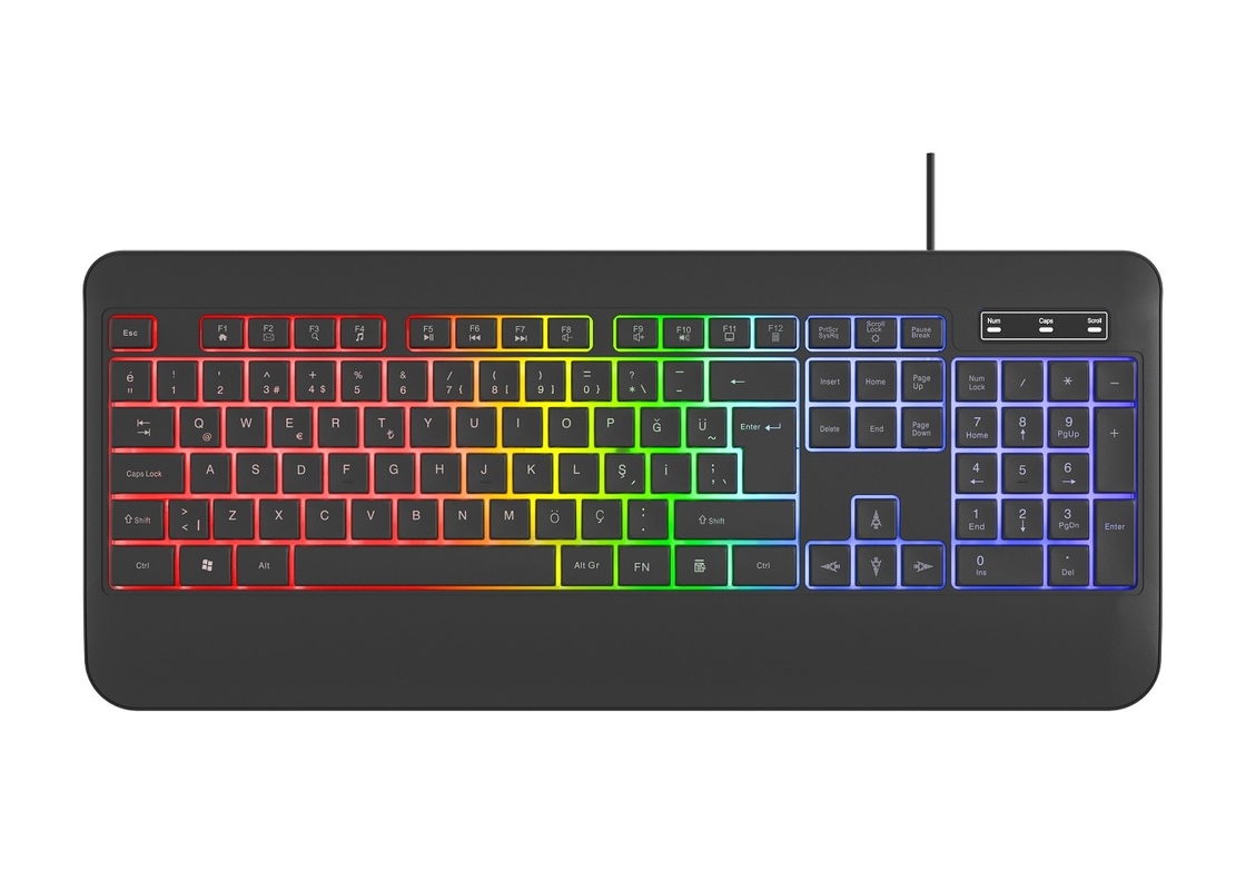 RGB Backlight In Non-breathing Light Mode Keyboard With Carbon Fiber Film For Gamers technology Enthusiasts