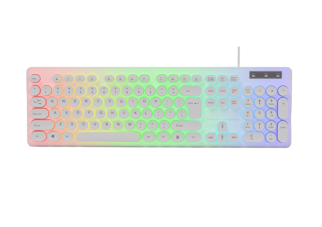 Lightweight Rainbow Backlight Keyboards Mouse Combos With Breath Effect Customizable FN + F1-F12 Keys For Gamers Office Users Students