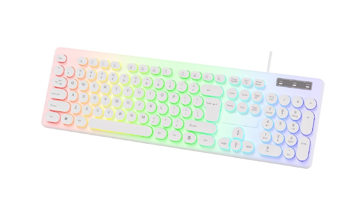 Lightweight Rainbow Backlight Keyboards Mouse Combos With Breath Effect Customizable FN + F1-F12 Keys For Gamers Office Users Students