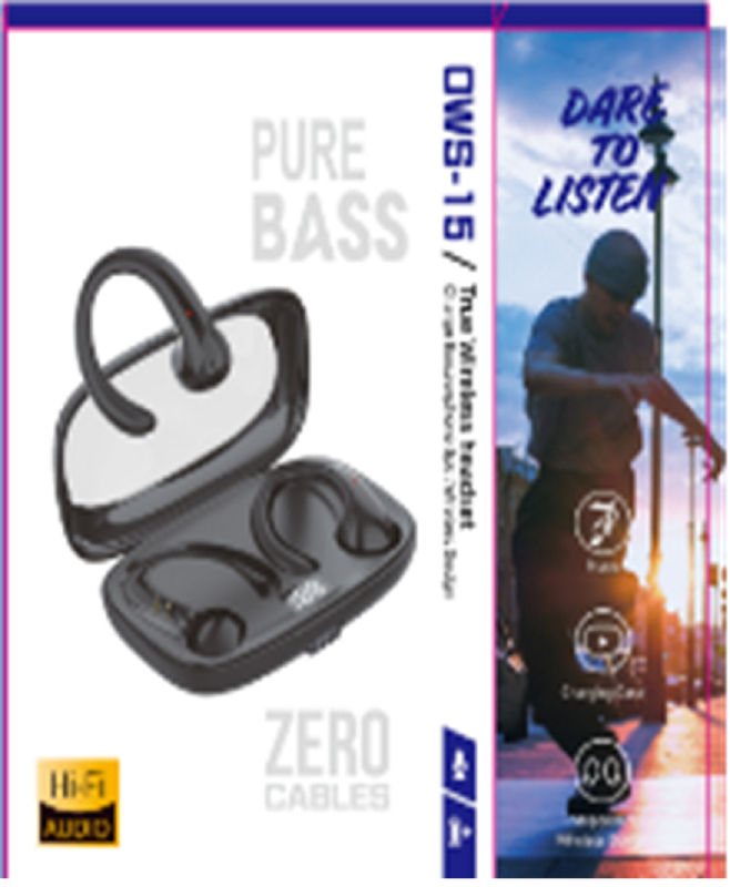 OWS TWS Compact Low-latency Headphone With Banzai Antenna And Touch Controls For Gamers Multimedia Fans And Travelers