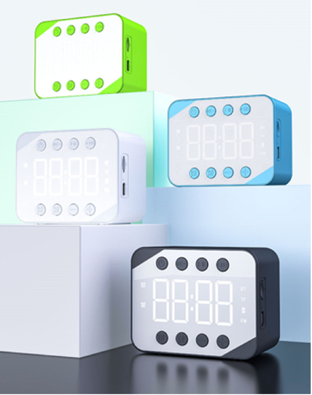 Bluetooth Speakers TF Card Playback And Clock Function 800mAh Battery With 3-4 Hours Playtime 3W Low-power Design
