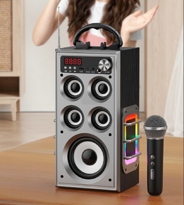 3600mAh Battery Multifunctional Wireless Speaker SNR≥75dB 4-inch 50-magnet Unit And Four 2-inch 40-magnet Units With RGB-lit Bass Diaphragm For Music Lovers