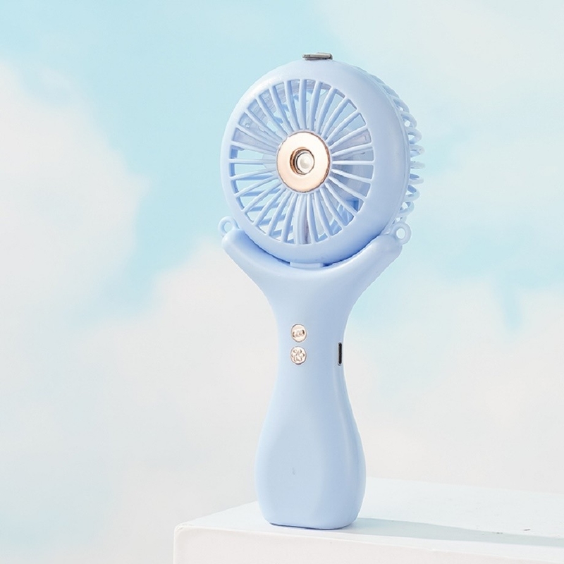 500mAh Battery 2-hour Charge Three Wind Speeds 148g Lightweight Halterneck Desktop Handheld 3 In 1 Nano Spray Fan