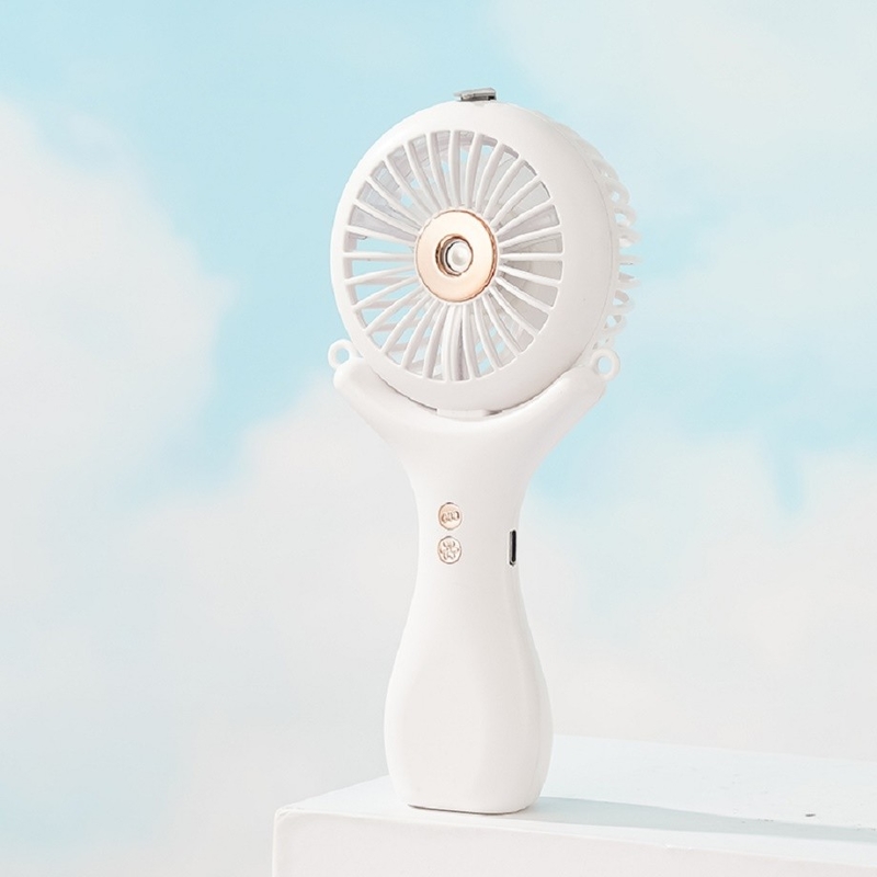 500mAh Battery 2-hour Charge Three Wind Speeds 148g Lightweight Halterneck Desktop Handheld 3 In 1 Nano Spray Fan