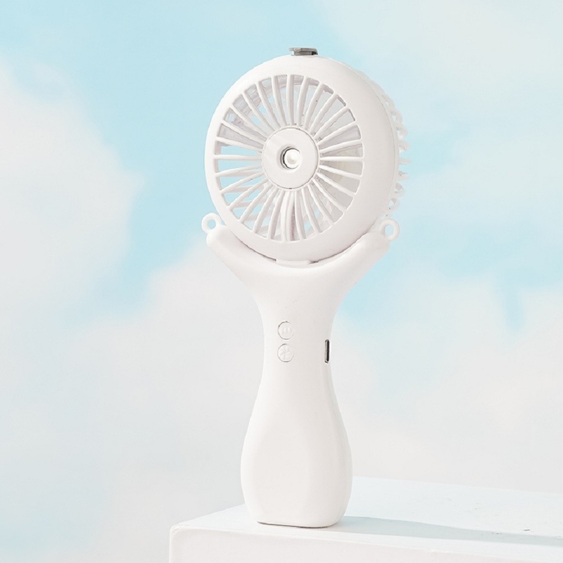 500mAh Battery 2-hour Charge Three Wind Speeds 148g Lightweight Halterneck Desktop Handheld 3 In 1 Nano Spray Fan