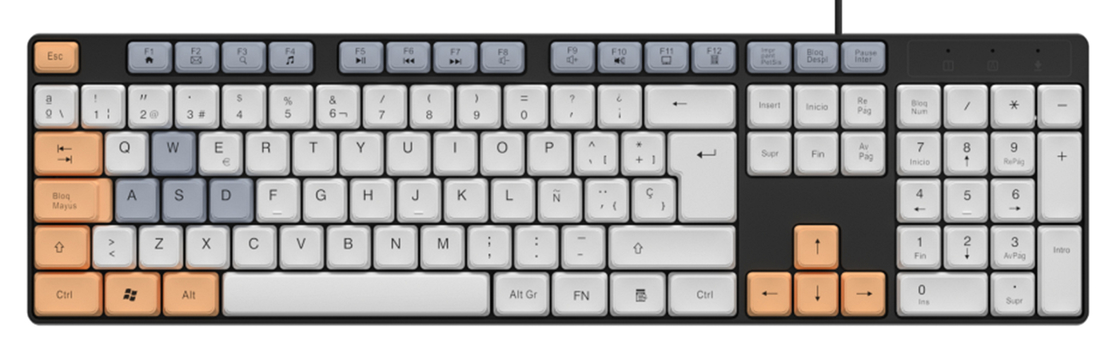 104-key Layout Carbon Film Keys Waterproof HIPS Material Plug-and-play USB Multimedia Keys Customizable For Office Workers