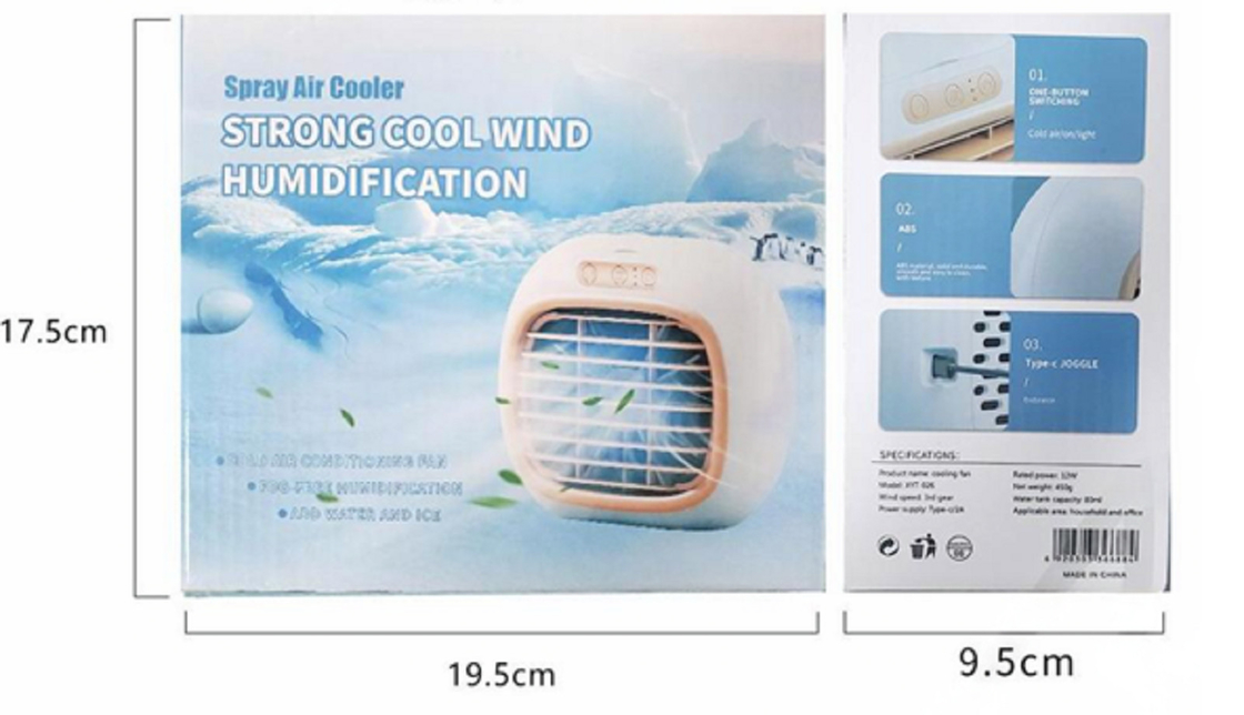 1500mAh Battery Offers Long Life ABS Material Durable Drop-resistant 80ml Water Tank Provides Extended Cooling