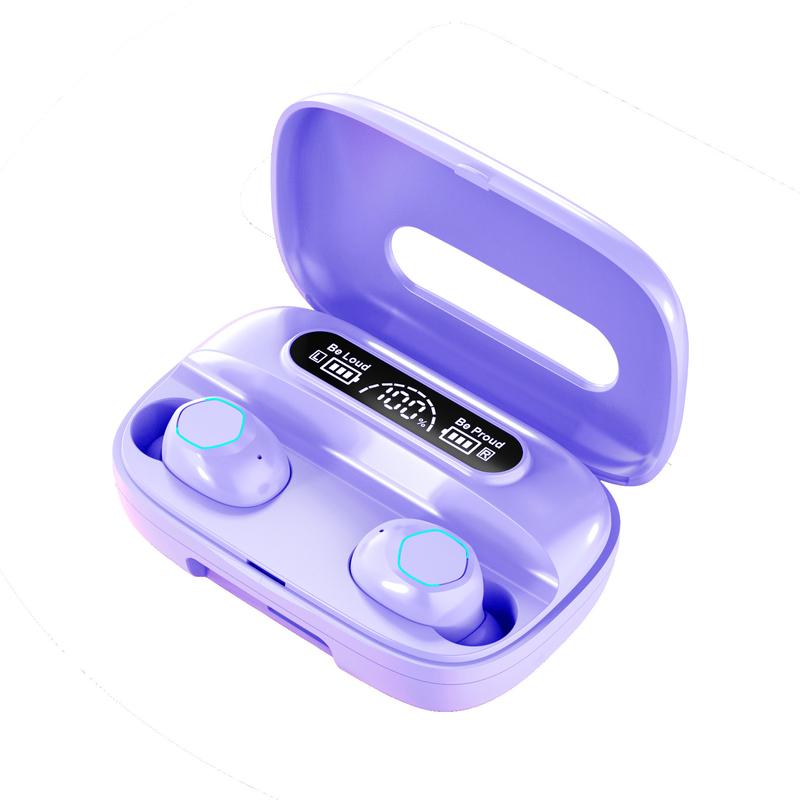 Bluetooth 5.1 Earphone Supports A2DP/AVRDP/HFP Protocols Earphones 40mAh Charging Case 500mAh F10 Dynamic Drive for Business & Sport