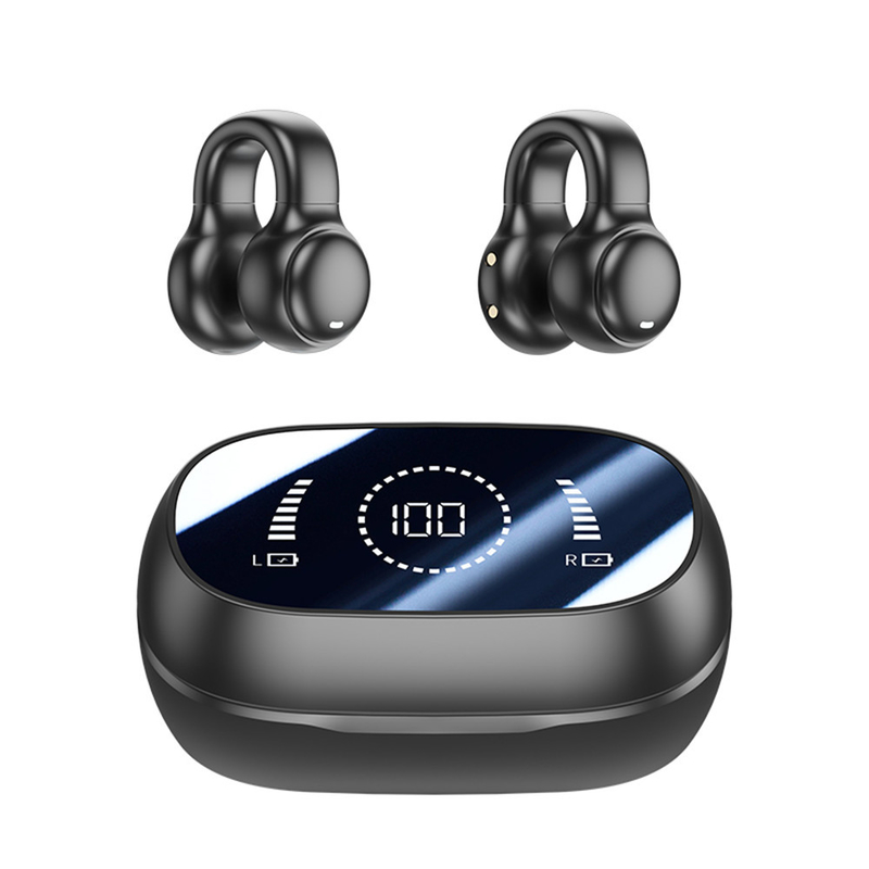 Bluetooth 5.3 Earphone Fully Open Ear Design 9D Surround Sound Game Audio-sync HIFI Digital Display 1.5H Charging 6H Single Playback