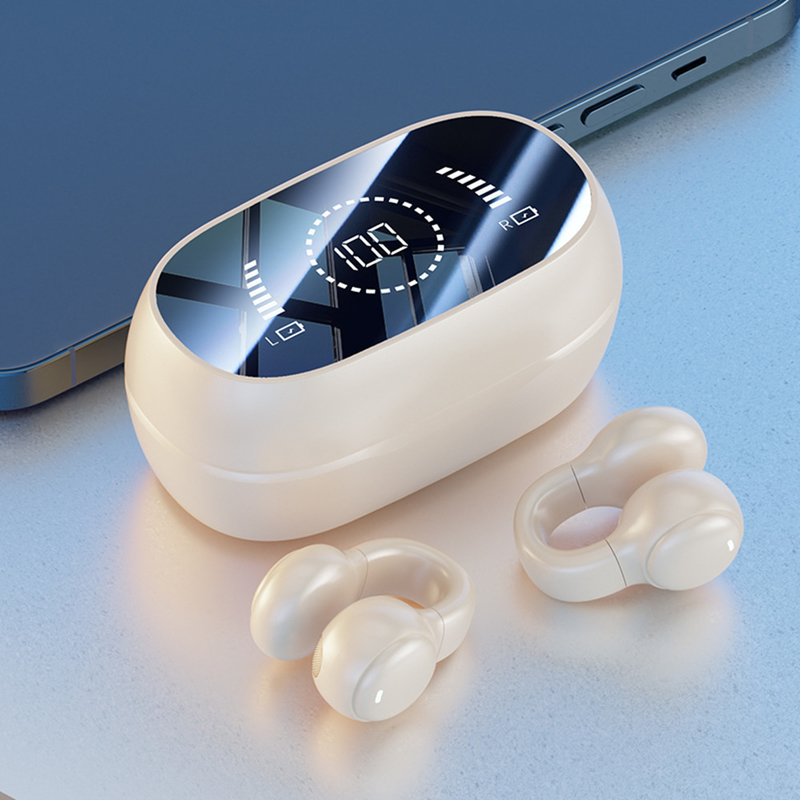 Bluetooth 5.3 Earphone Fully Open Ear Design 9D Surround Sound Game Audio-sync HIFI Digital Display 1.5H Charging 6H Single Playback