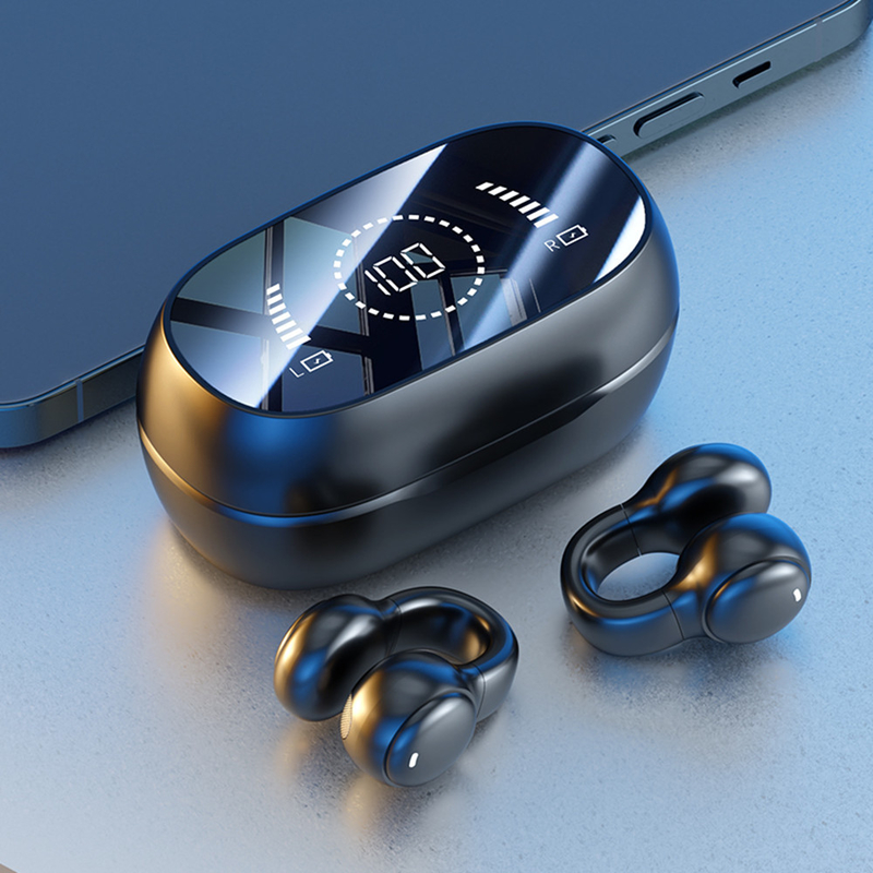 Bluetooth 5.3 Earphone Fully Open Ear Design 9D Surround Sound Game Audio-sync HIFI Digital Display 1.5H Charging 6H Single Playback