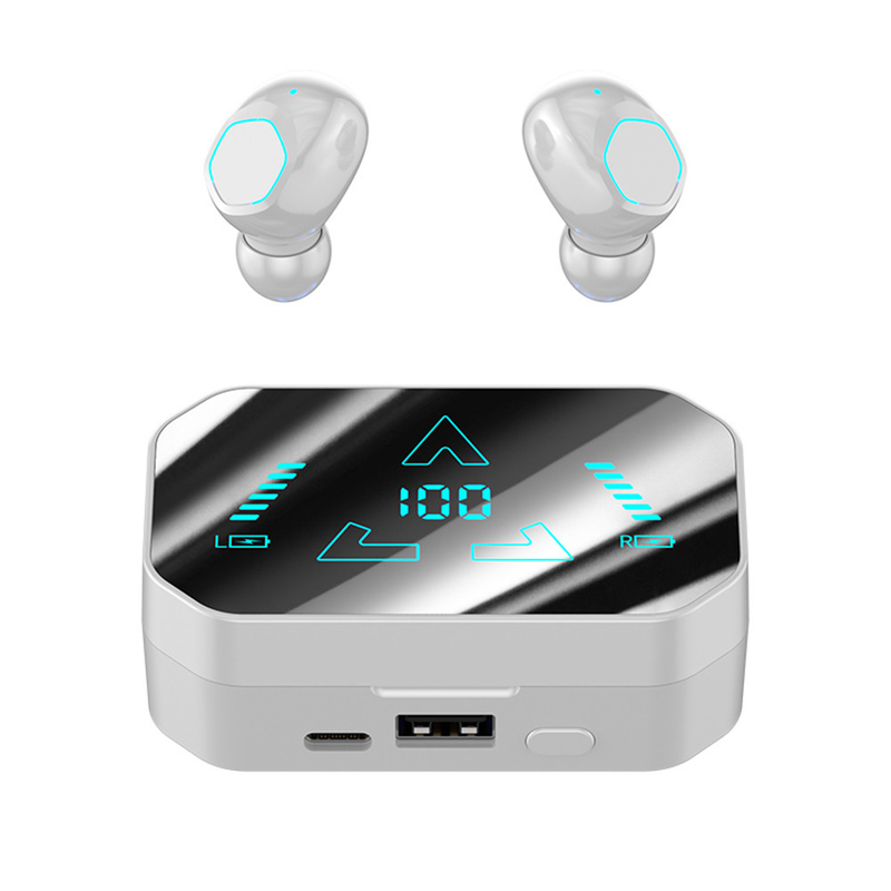 Bluetooth 5.3, F10 Waterproof And Dustproof In-ear Headphones With Digital Display Ergonomic Design For Sports Gaming Use