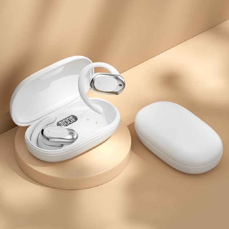90° Adjustable Ear Hooks Bluetooth Headphone Earphone F14.2 Ultra-thin Biological Diaphragm, Bluetooth 5.4 With AAC/SBC Support, Zero Sensitivity Design