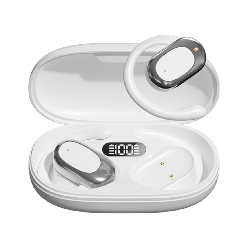 90° Adjustable Ear Hooks Bluetooth Headphone Earphone F14.2 Ultra-thin Biological Diaphragm, Bluetooth 5.4 With AAC/SBC Support, Zero Sensitivity Design