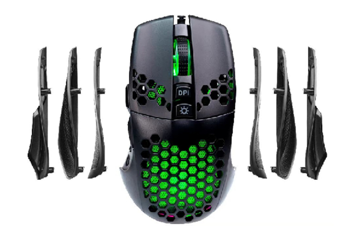 Adjustable 8000DPI in 5 Levels Keyboards Mouse Combos 58g 128*78*42MM 9D Ergonomic Design 8M Micro Movements RGB Lighting for FPS and MMORPG Players